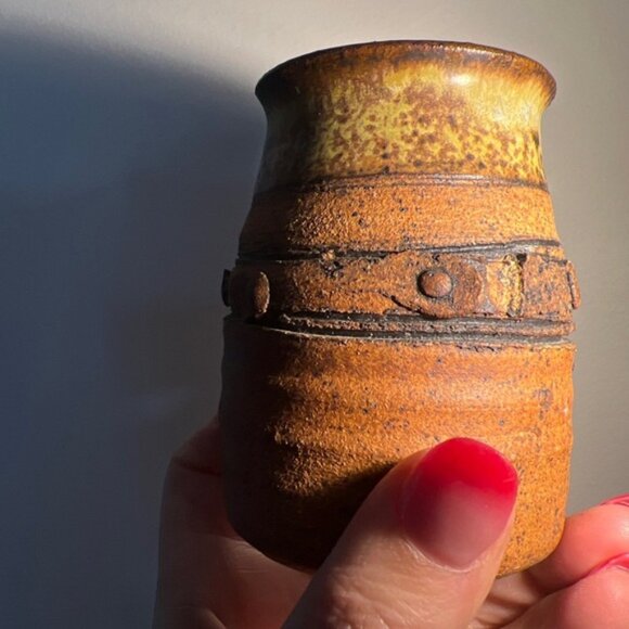 Ed Drahanchuk 1960s art pottery creamer as is Vintage Retro Brutalist - Picture 7 of 12